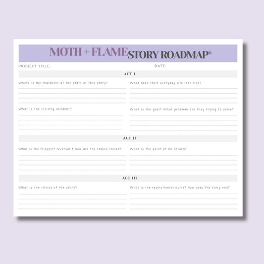 Moth+Flame: Story Roadmap Pad