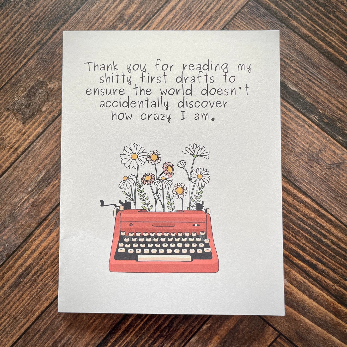 Greeting Card for Writers: Writers Group Thank You