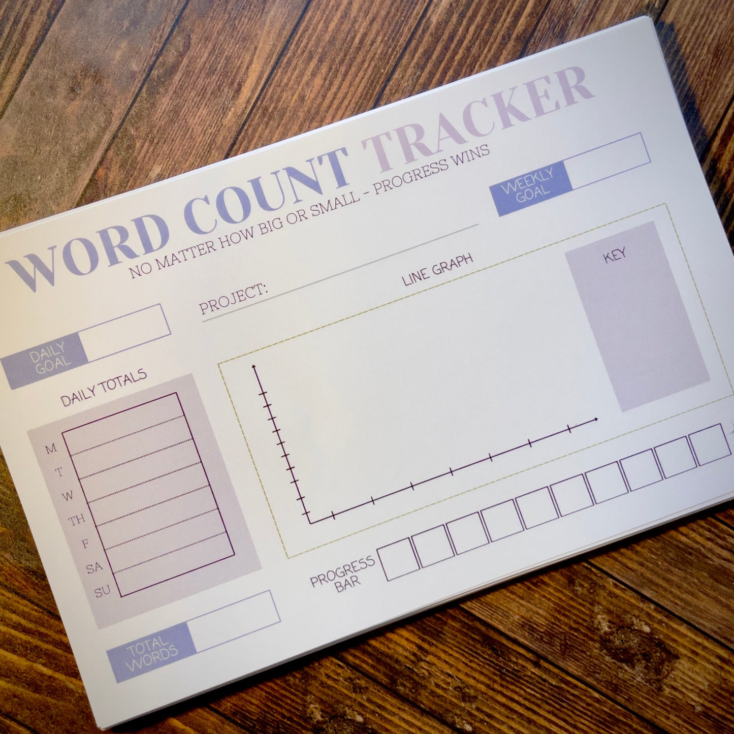 Word Count Tracker Pad