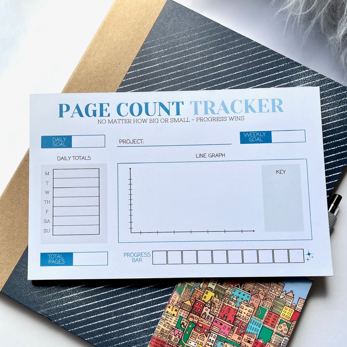 Page Count Tracker Pad