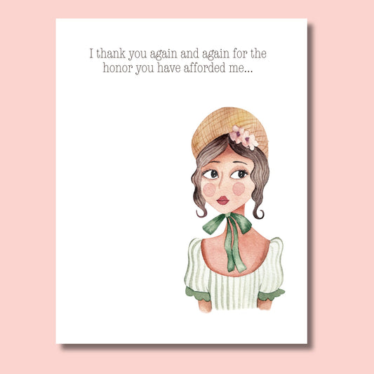 Greeting Cards For Writers - Austen Thanks