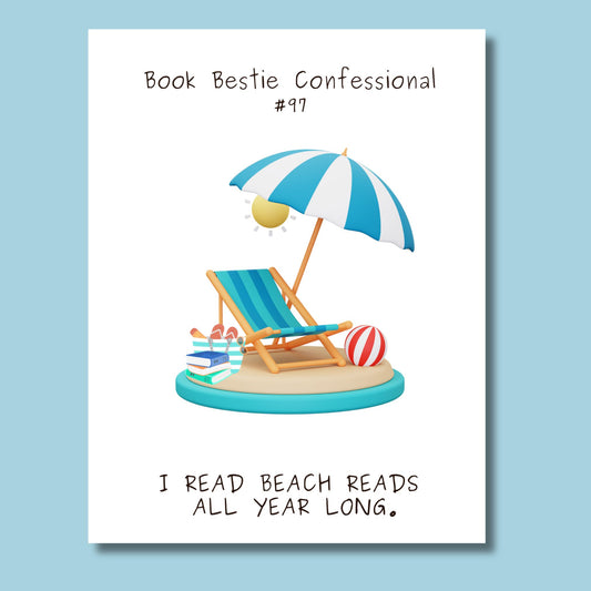 Greeting Cards For Readers - Beach Reader